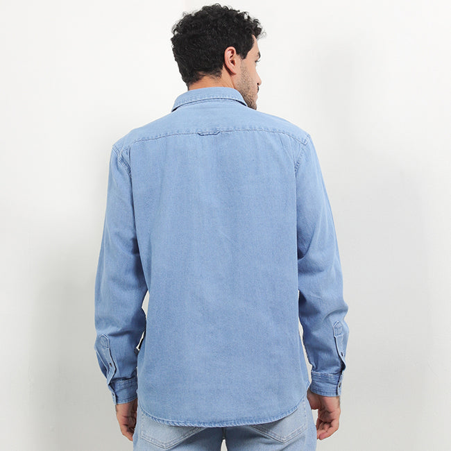 Hush Puppies Pakaian Pria Shirt Truro In Light Blue