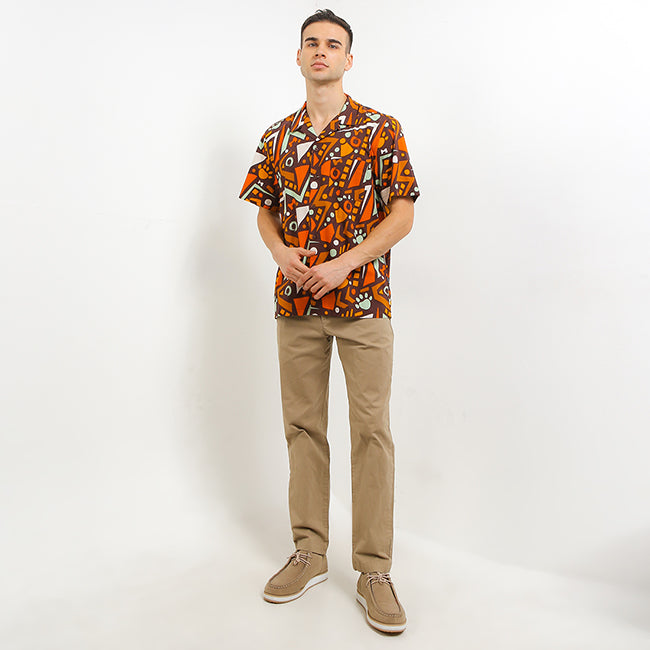 Hush Puppies Pakaian Pria Shirt 90S Hipster In Brown
