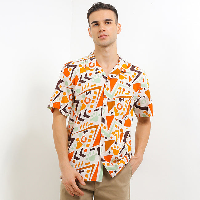 Hush Puppies Pakaian Pria Shirt 90S Hipster In Off White