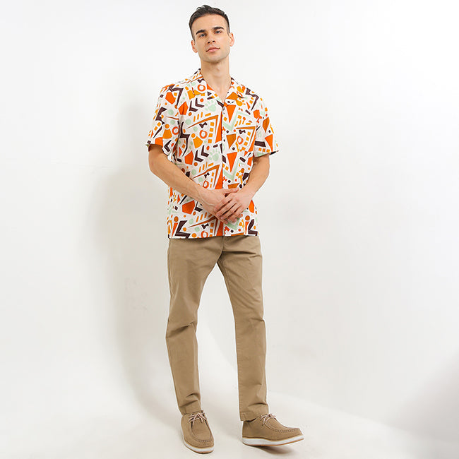 Hush Puppies Pakaian Pria Shirt 90S Hipster In Off White