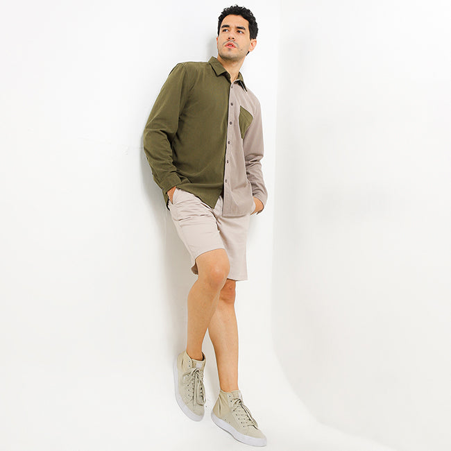 Hush Puppies Pakaian Pria Shirt 90S Baleen In Olive