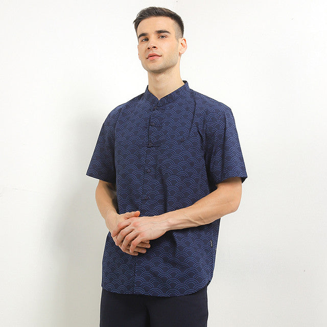 Hush Puppies Pakaian Pria Shirt Cny Yan In Navy