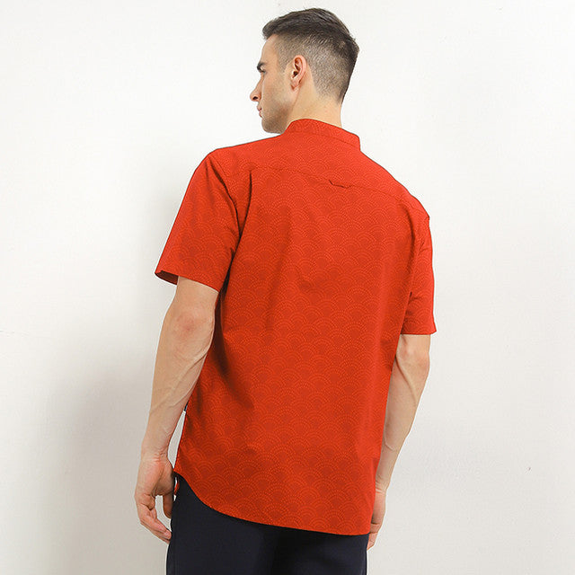 Hush Puppies Pakaian Pria Shirt Cny Yan In Red