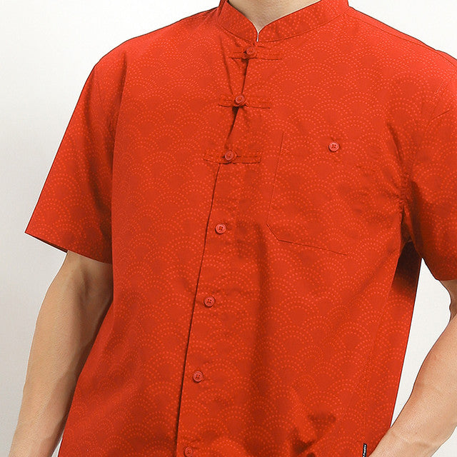 Hush Puppies Pakaian Pria Shirt Cny Yan In Red