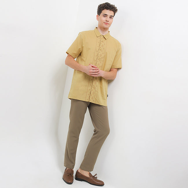 Hush Puppies Pakaian Pria Shirt Nc Kaleef In Khaki