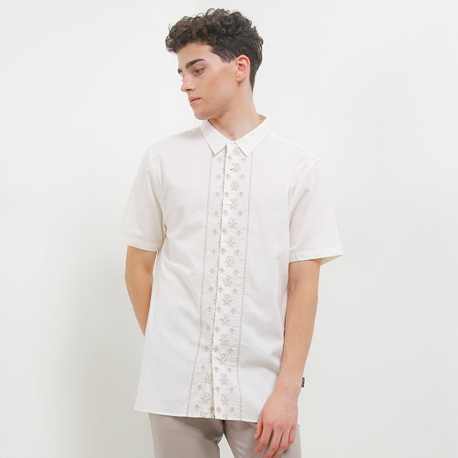 Hush Puppies Pakaian Pria Shirt Nc Kaleef In Off White