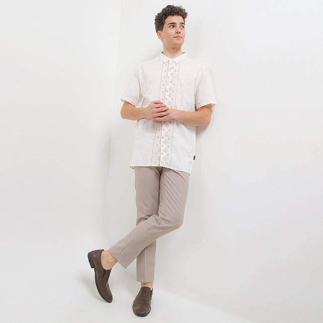 Hush Puppies Pakaian Pria Shirt Nc Kaleef In Off White
