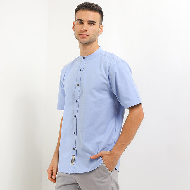 Hush Puppies Pakaian Pria Shirt Slack In Light Blue