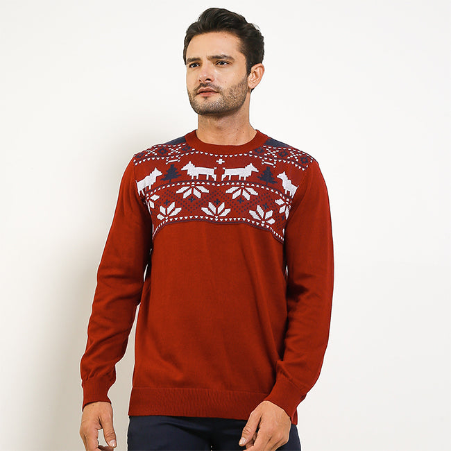 Hush Puppies Pakaian Pullover Pria Dasher In Maroon