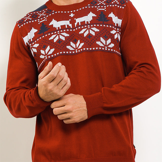 Hush Puppies Pakaian Pullover Pria Dasher In Maroon