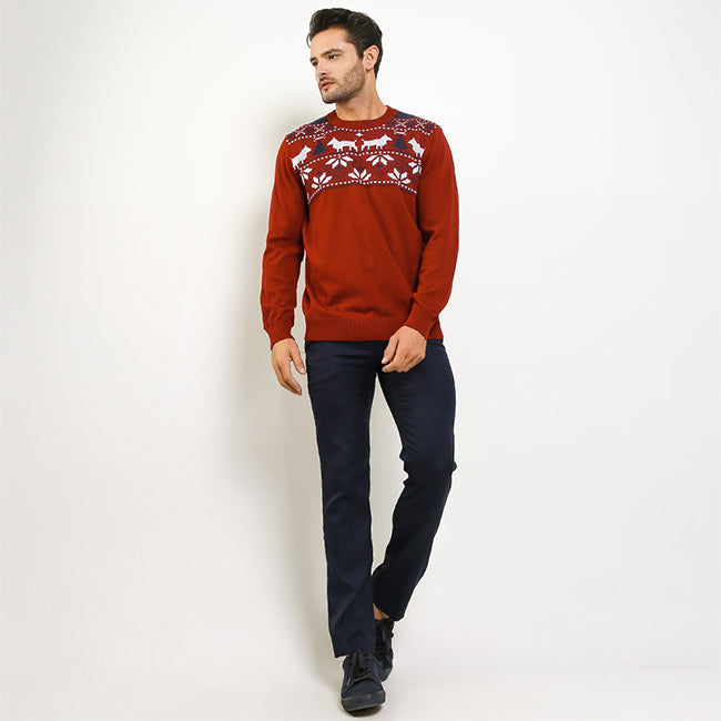 Hush Puppies Pakaian Pullover Pria Dasher In Maroon