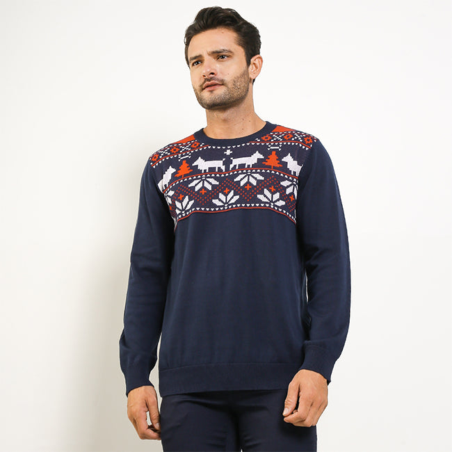 Hush Puppies Pakaian Pullover Pria Dasher In Navy