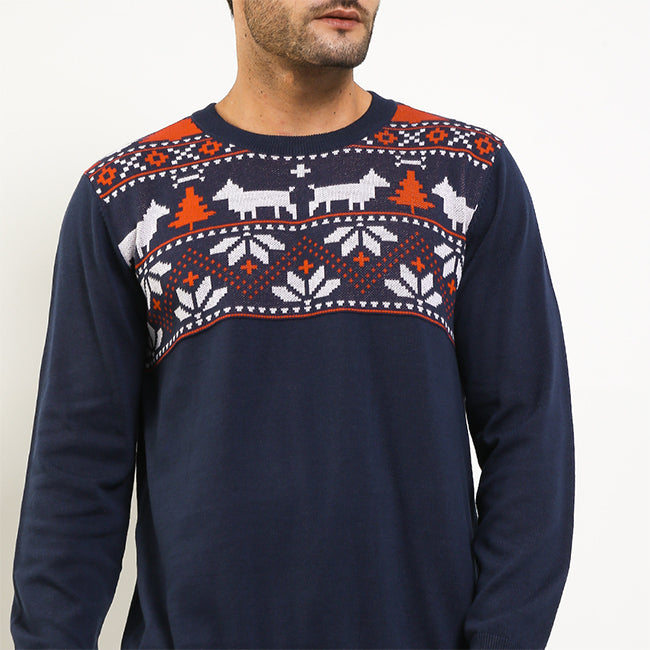 Hush Puppies Pakaian Pullover Pria Dasher In Navy