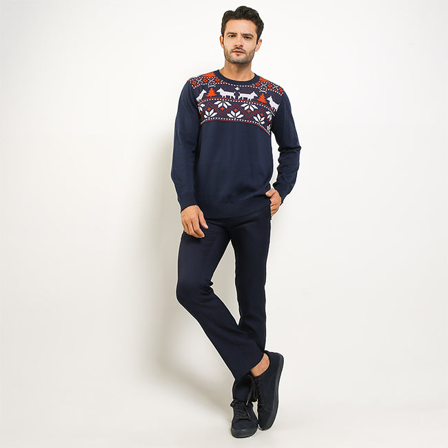 Hush Puppies Pakaian Pullover Pria Dasher In Navy
