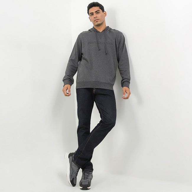 Hush Puppies Pakaian Pria Sweaters Bsc Munched 4 In Dark Gray