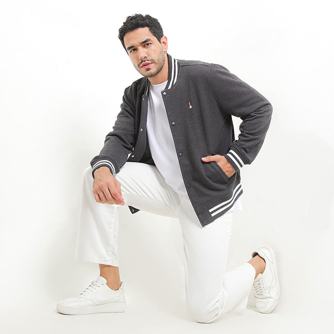 Hush Puppies Pakaian Pria Jackets Bsc Citizen In Dark Grey