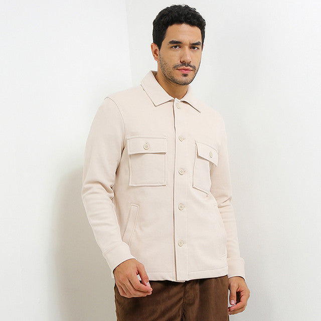 Hush Puppies Pakaian Pria Jacket Tr Adelard In Beige