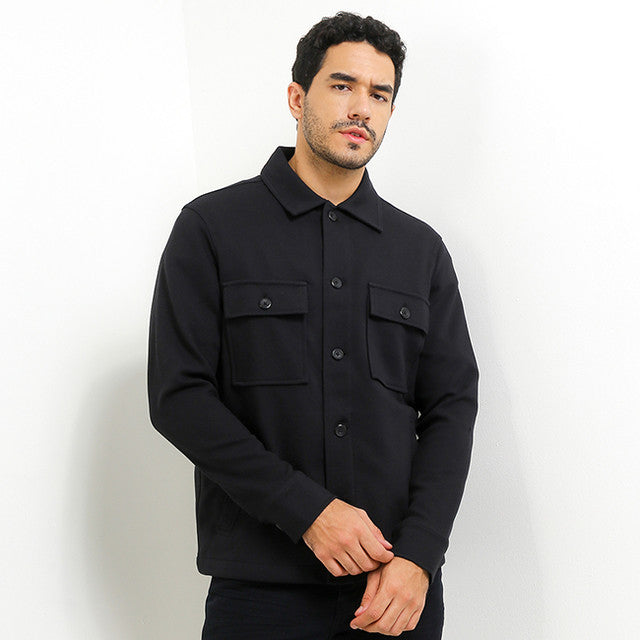 Hush Puppies Pakaian Pria Jacket Tr Adelard In Black