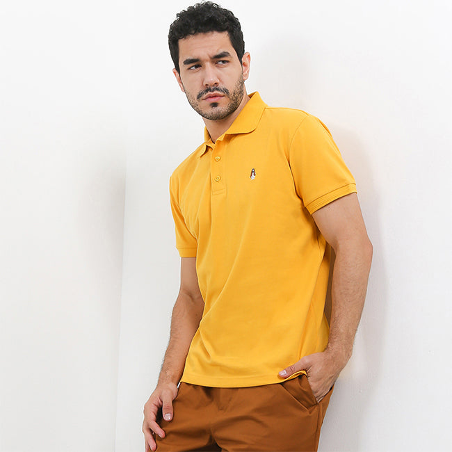 Hush Puppies Pakaian Pria Polo Farro 2 In Mustard