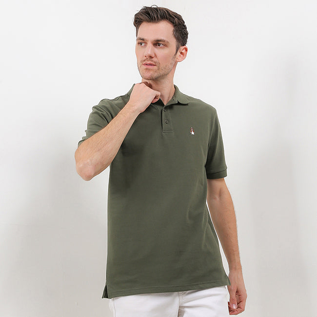 Hush Puppies Pakaian Pria Polo Bsc Tangelo In Olive