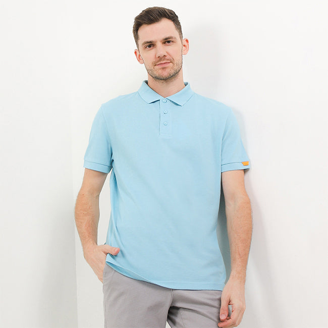 Hush Puppies Pakaian Pria Eleveted Class Polo In Light Blue