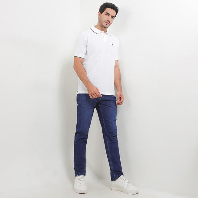 Hush Puppies Pakaian Pria Polo Cord 4 In White