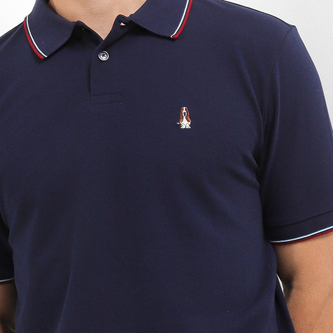 Hush Puppies Pakaian Pria Polo Cord 4 In Navy