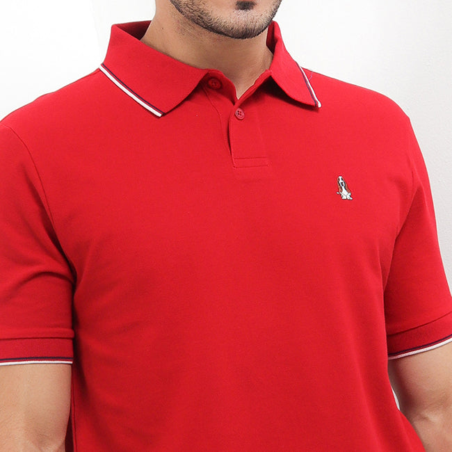 Hush Puppies Pakaian Pria Polo Cord 4 In Red
