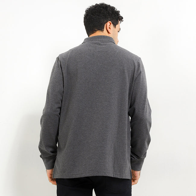 Hush Puppies Pakaian Pria Polo Bsc Omega In Dark Gray