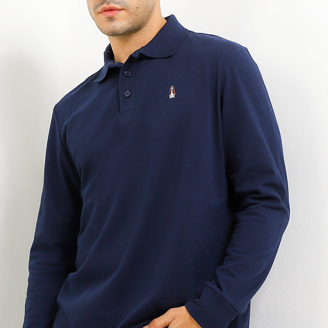 Hush Puppies Pakaian Pria Polo Bsc Omega In Navy