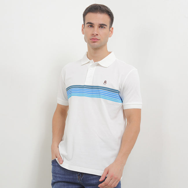 Hush Puppies Pakaian Pria Polo Timeo In White
