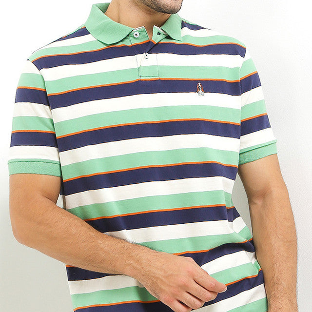 Hush Puppies Pakaian Pria Polo Kenji In Green/Beige