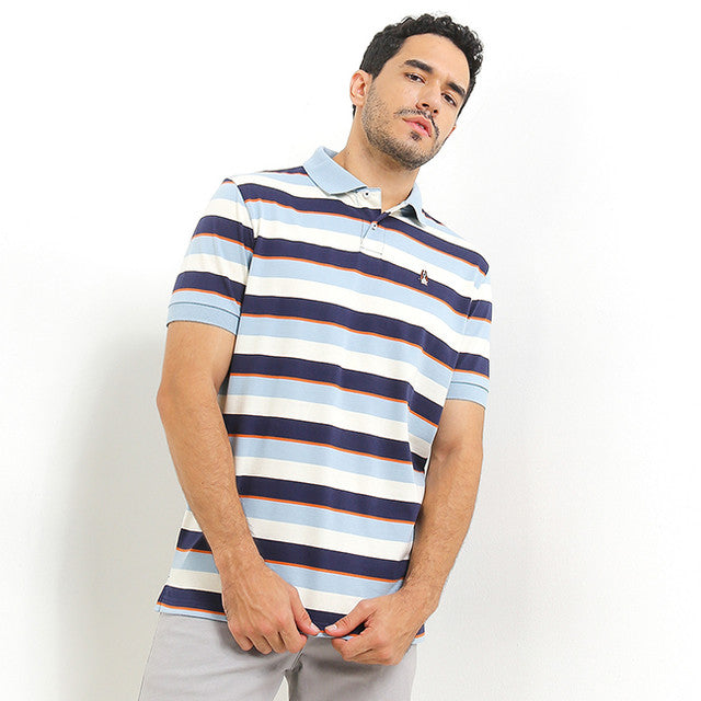 Hush Puppies Pakaian Pria Polo Kenji In Navy/Light Blue