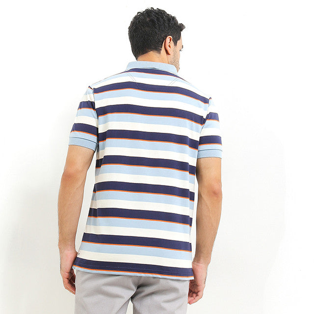 Hush Puppies Pakaian Pria Polo Kenji In Navy/Light Blue