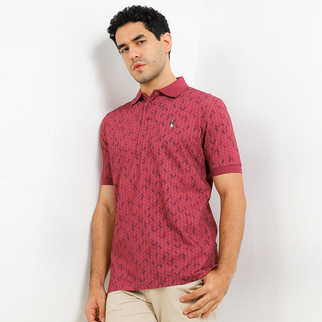 Hush Puppies Pakaian Pria Polo 90S Fletcha In Maroon