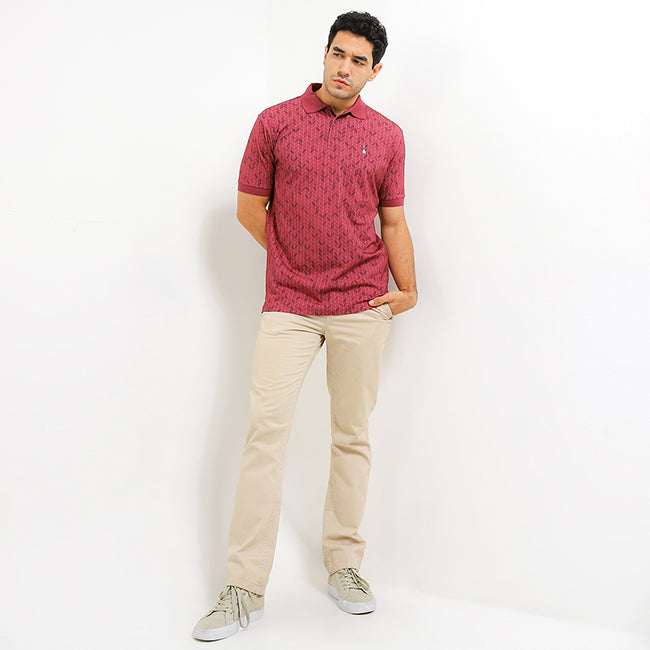 Hush Puppies Pakaian Pria Polo 90S Fletcha In Maroon