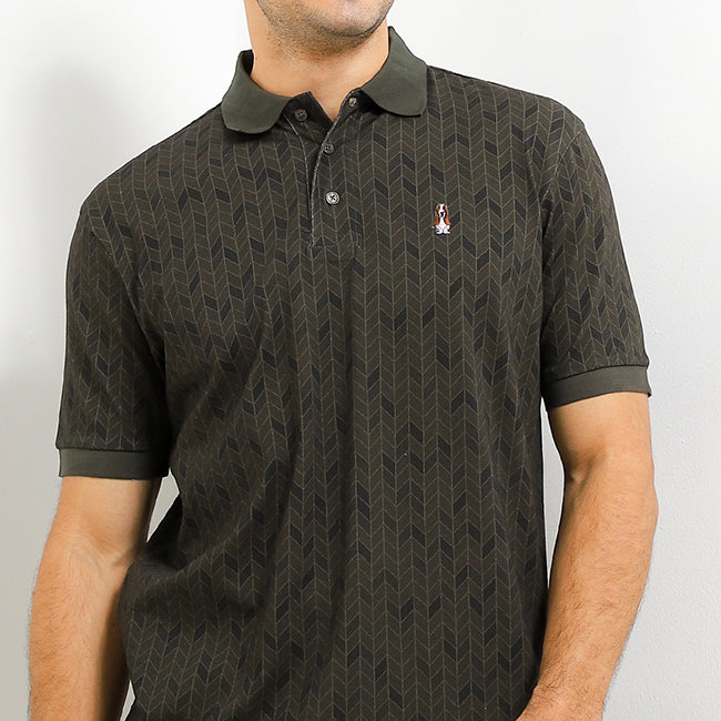 Hush Puppies Pakaian Pria Polo 90S Fletcha In Olive