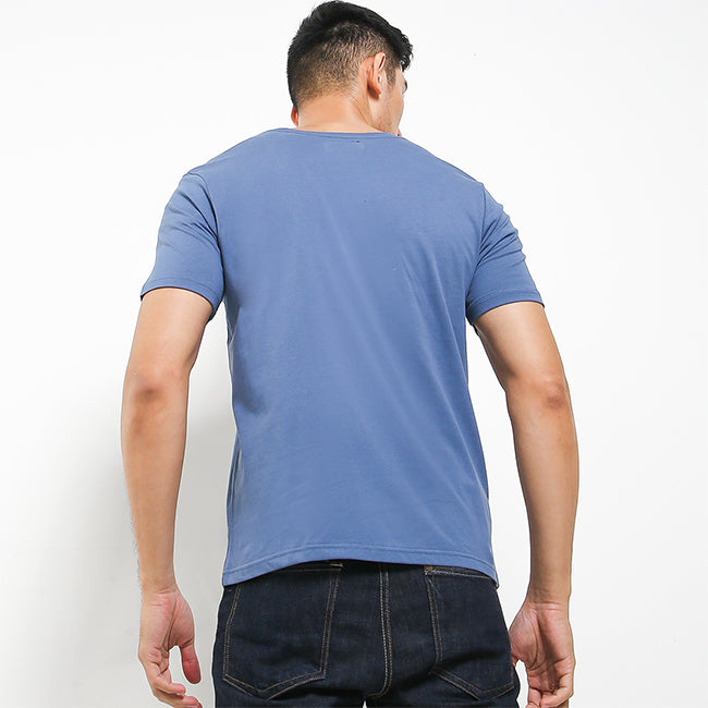 Hush Puppies Pakaian Kaos Pria Leviero Crew 2 In Blue