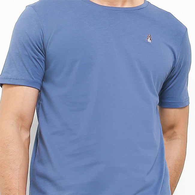 Hush Puppies Pakaian Kaos Pria Leviero Crew 2 In Blue