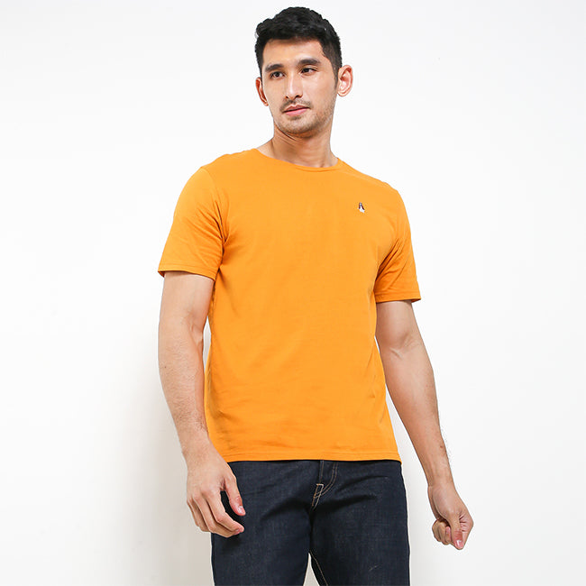 Hush Puppies Pakaian Kaos Pria Leviero Crew 2 In Mustard
