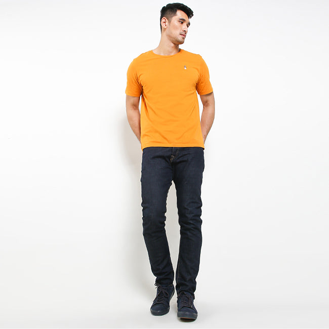 Hush Puppies Pakaian Kaos Pria Leviero Crew 2 In Mustard