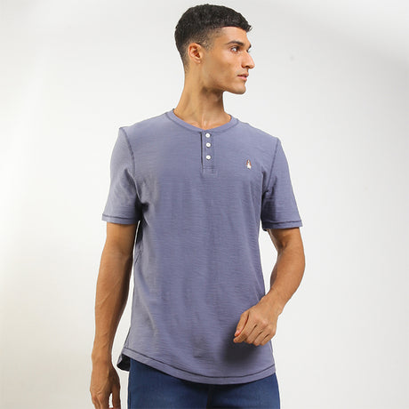 Hush Puppies Pakaian Pria T Shirt Knapp In Blue
