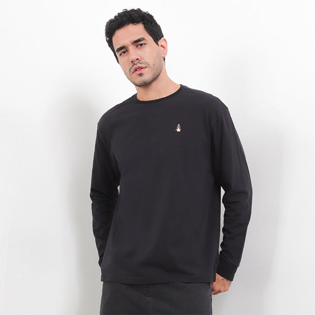 Hush Puppies Pakaian Pria Sweater Leonardo In Black