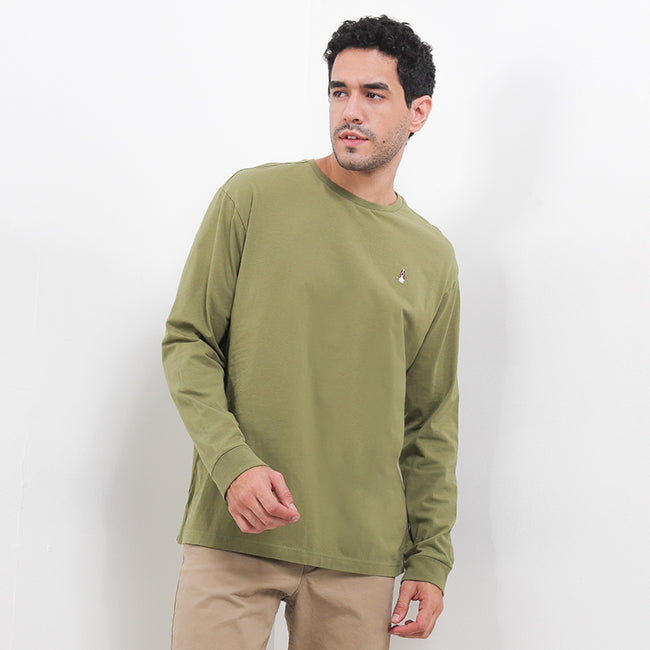 Hush Puppies Pakaian Pria Sweater Leonardo In Olive