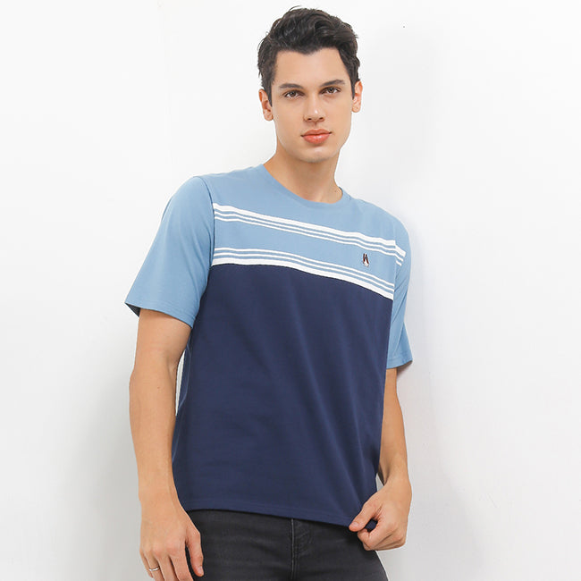 Hush Puppies Pakaian Pria T Shirt Delaware In Blue