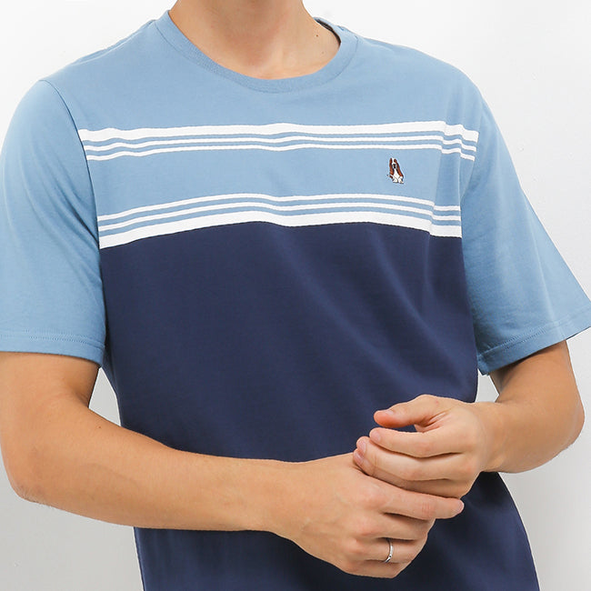 Hush Puppies Pakaian Pria T Shirt Delaware In Blue