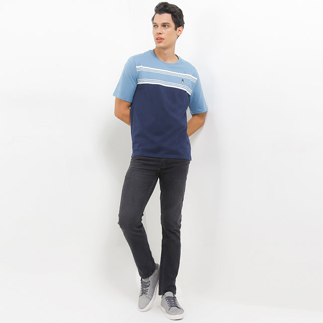 Hush Puppies Pakaian Pria T Shirt Delaware In Blue