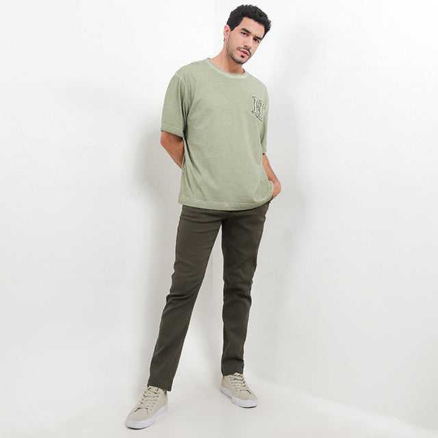 Hush Puppies Pakaian Pria T Shirt Platt In Olive