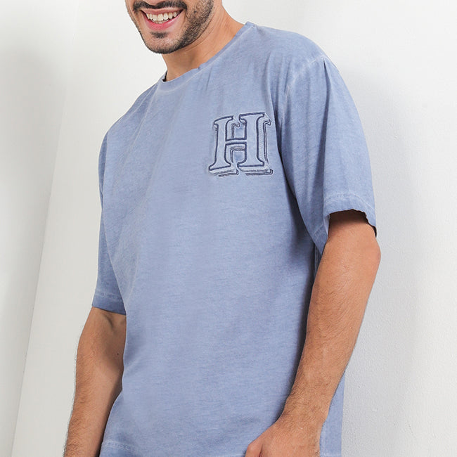 Hush Puppies Pakaian Pria T Shirt Platt In Blue