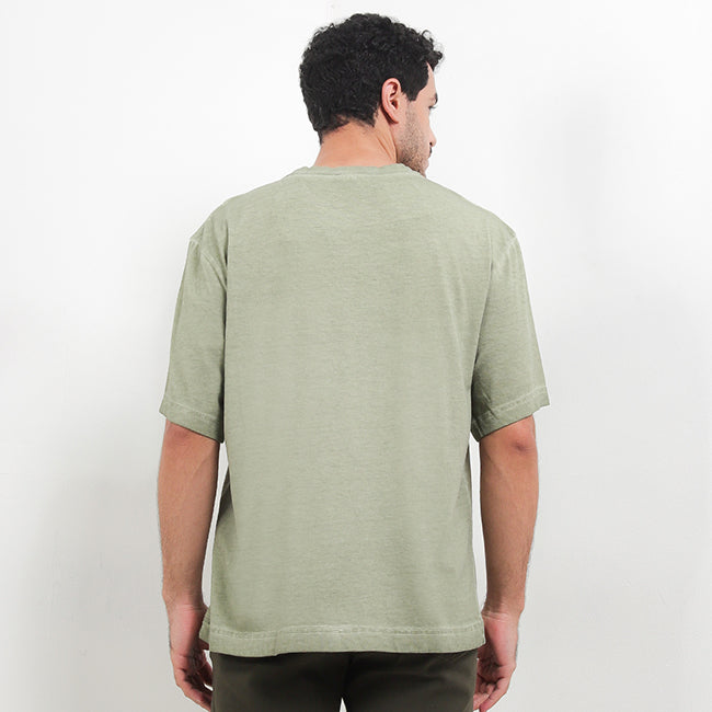 Hush Puppies Pakaian Pria T Shirt Platt In Olive